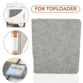 PHOENIX SHIELD TOPLOADER ZIP 9-POCKETS (360 CARDS) LEATHER EFFECT GRIS