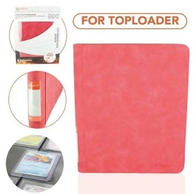 PHOENIX SHIELD TOPLOADER ZIP 9-POCKETS (360 CARDS) LEATHER EFFECT ROUGE