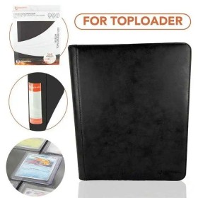 PHOENIX SHIELD TOPLOADER ZIP 9-POCKETS (360 CARDS) LEATHER EFFECT BLACK