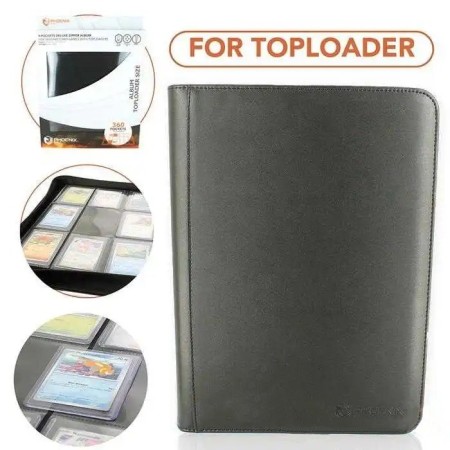 PHOENIX SHIELD PHOENIX SHIELD DELUXE ZIP 9-POCKETS TOPLOADER 20 PAGES (360 CARDS) NOIR